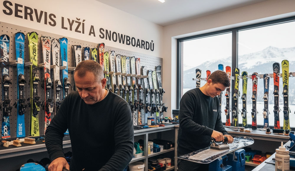 Servis lyží a snowboardů